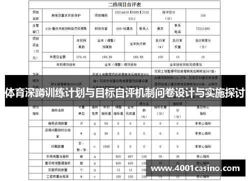 体育深蹲训练计划与目标自评机制问卷设计与实施探讨